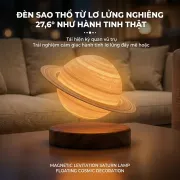 Đèn Sao Thổ Lơ Lửng Công Nghệ Cao, Đèn Ngủ Thông Minh Tạo Không Gian, Từ Trường Độc Đáo, Hiệu Ứng 3D
