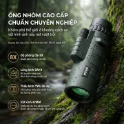 Ống Nhòm Đơn MOGE 8x42 HD Phóng Đại Lớn, Quan Sát Ban Đêm Ánh Sáng Yếu, Chụp Ảnh Điện Thoại, Ngắm Chim, Du Lịch, Xem Hòa Nhạc