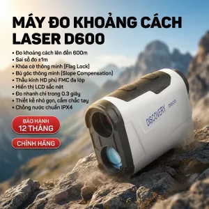 Ống Nhòm Đo Khoảng Cách Laser Cầm Tay Discovery D600 Độ Chính Xác Cao – Đo Xa, Đo Góc, Đo Độ Cao 600m – Dùng Cho Golf & Hoạt Động Ngoài Trời