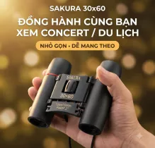 Ống Nhòm Đôi Sakura 30x60, Độ Phóng Đại Cao, Hình Ảnh HD Sắc Nét, Phù Hợp Cho Trẻ Em, Thiết Kế Nhỏ Gọn Dễ Mang Theo, Dùng Để Xem Concert, Biểu Diễn Sân Khấu Và Các Trận Thi Đấu Thể Thao