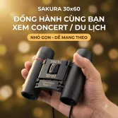Ống Nhòm Đôi Sakura 30x60, Độ Phóng Đại Cao, Hình Ảnh HD Sắc Nét, Phù Hợp Cho Trẻ Em, Thiết Kế Nhỏ Gọn Dễ Mang Theo, Dùng Để Xem Concert, Biểu Diễn Sân Khấu Và Các Trận Thi Đấu Thể Thao