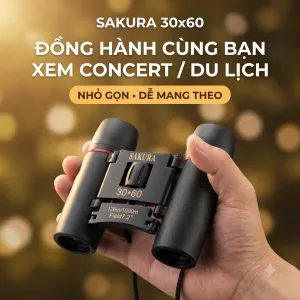 Ống Nhòm Đôi Sakura 30x60, Độ Phóng Đại Cao, Hình Ảnh HD Sắc Nét, Phù Hợp Cho Trẻ Em, Thiết Kế Nhỏ Gọn Dễ Mang Theo, Dùng Để Xem Concert, Biểu Diễn Sân Khấu Và Các Trận Thi Đấu Thể Thao