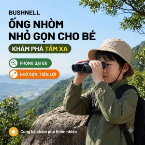 Ống Nhòm Trẻ Em Bushenll 8x21 Mắt Phóng Đại Cao, Hình Ảnh Rõ Nét, Nhỏ Gọn Cầm Tay, Quan Sát Chim, Du Lịch Dã Ngoại