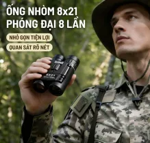 Ống Nhòm Trẻ Em Bushenll 8x21 Mắt Phóng Đại Cao, Hình Ảnh Rõ Nét, Nhỏ Gọn Cầm Tay, Quan Sát Chim, Du Lịch Dã Ngoại