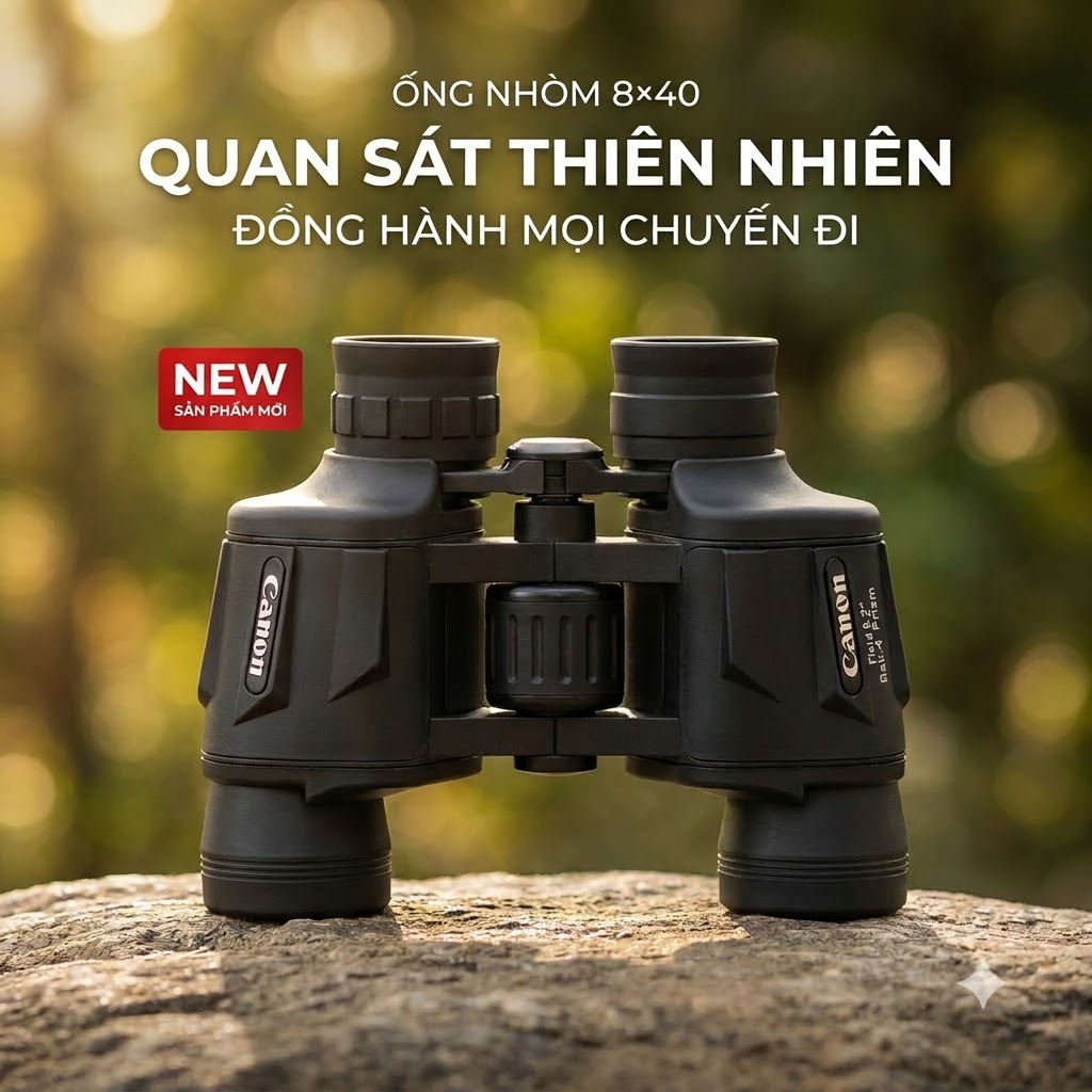 Ống Nhòm Canon 8x40 Nhỏ Gọn, Phóng Đại 8 Lần, Quan Sát Xa, Xem Ca Nhạc, Concert, Bóng Đá, Chim Cảnh