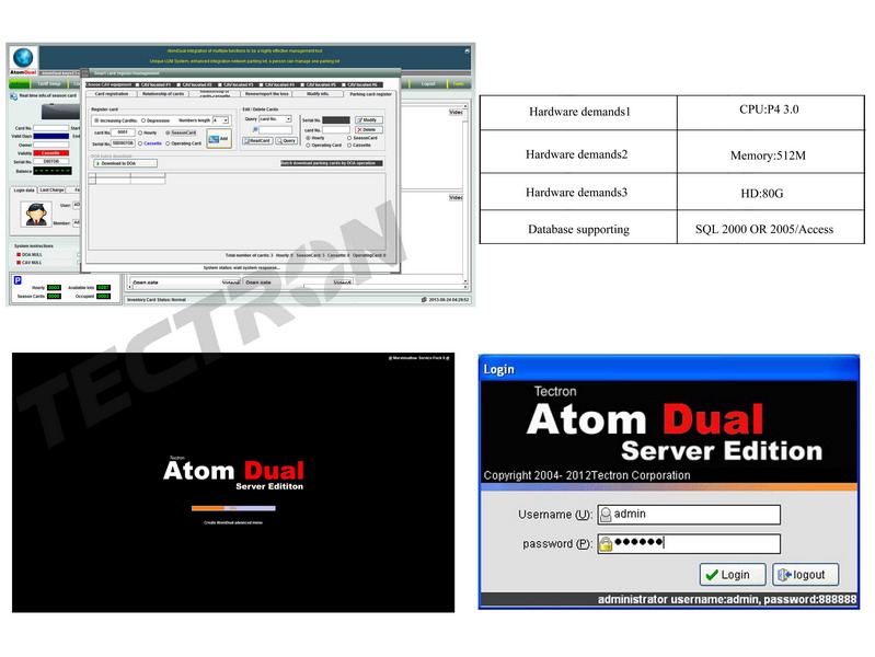 Phần mềm hệ thống quản lý đỗ xe ATOM kép