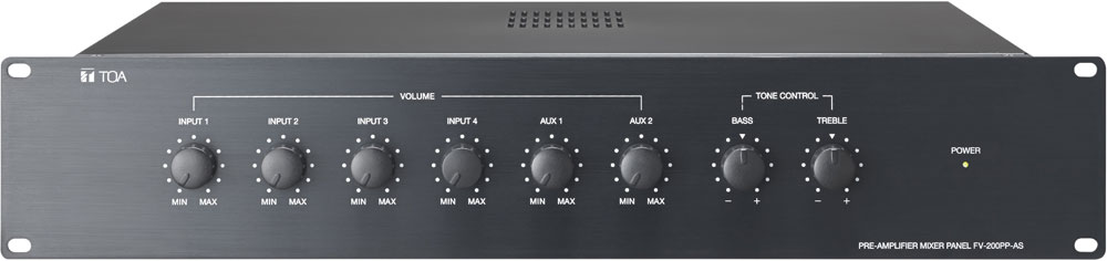 TOA FV-200PP-AS : mixer amply cho hệ thống âm thanh thông báo FV-200