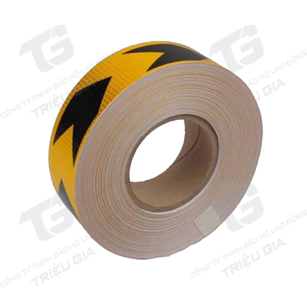 Phản quang dán - vàng/đen - bản 5cm