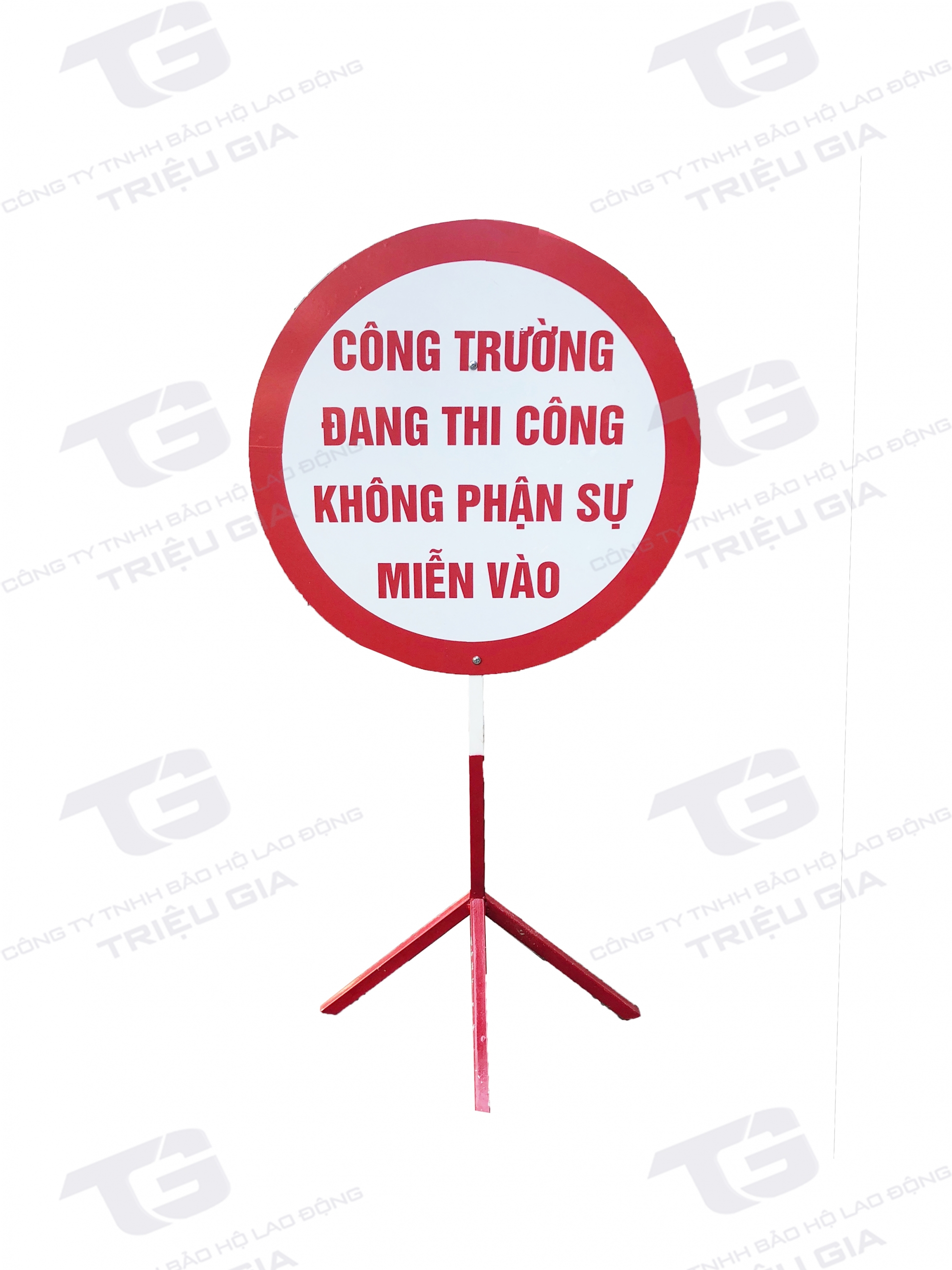 Biển tròn - Công trình đang thi công không phận sự miễn vào (BCB/BT-02)