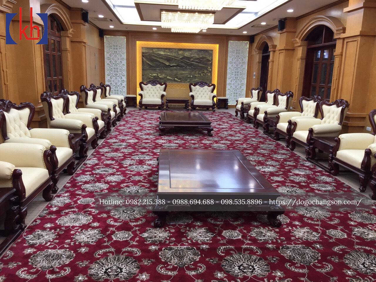 Bàn ghế phòng khánh tiết Bộ quốc phòng