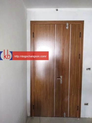 Cửa gỗ công nghiệp 2 cánh phủ Melamine