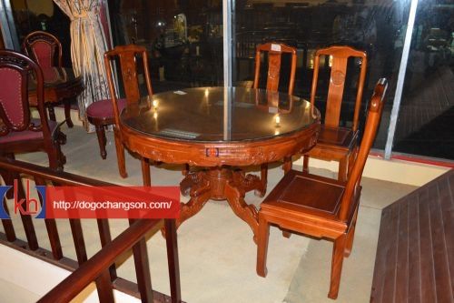 Bộ bàn ăn gỗ tự nhiên