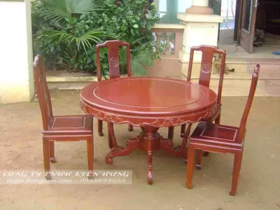 Bộ bàn ăn gỗ tự nhiên