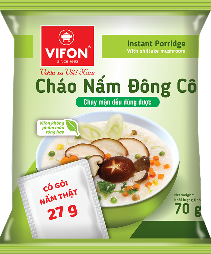 Cháo nấm đông cô