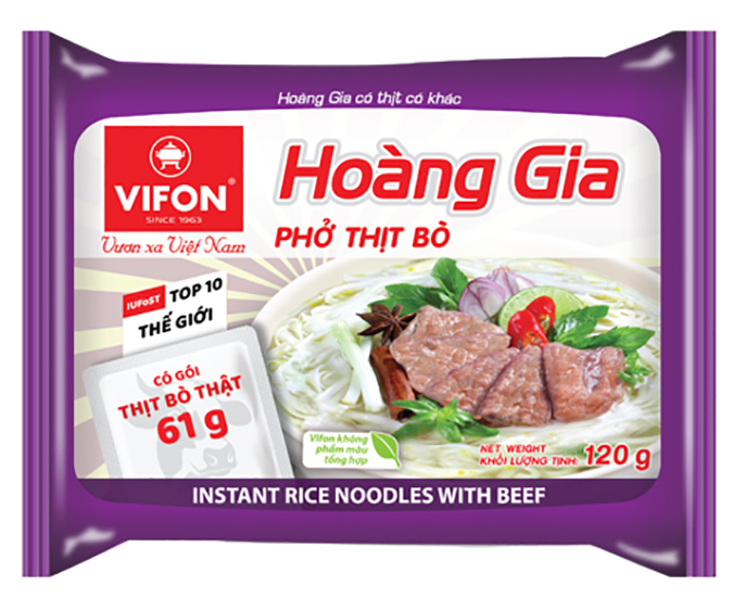 Hoàng gia phở thịt bò 120g