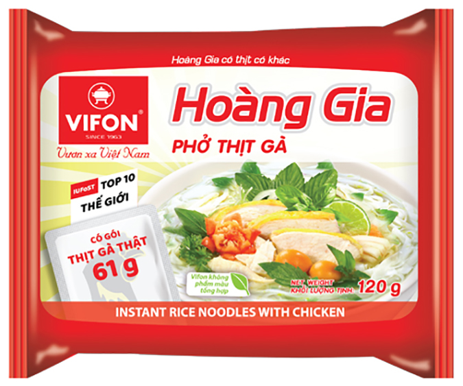 Hoàng gia phở thịt gà 120g