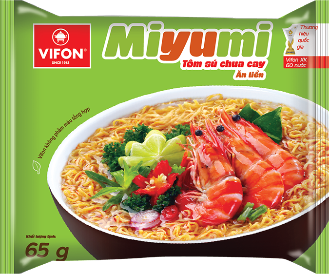 Mì miyumi tôm sú chua cay