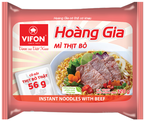 Hoàng gia mì thịt bò 120g