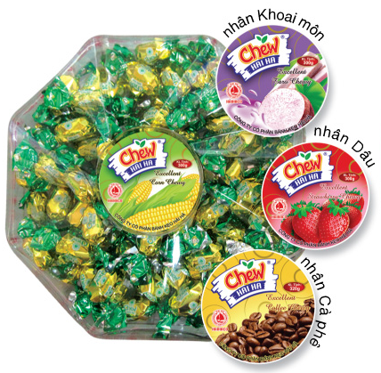 Kẹo hộp Chew nhân 300g