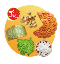 Nướng Cốm dừa hạt dẻ