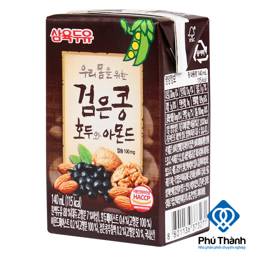 Sữa óc chó hạnh nhân đậu đen Sahmyook hộp 140ml hộp