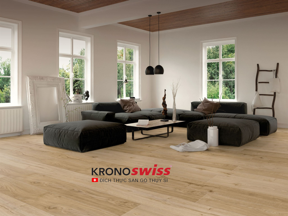Sàn gỗ Kronoswiss 14mm: Mẫu sàn đẳng cấp cho không gian sống sang trọng