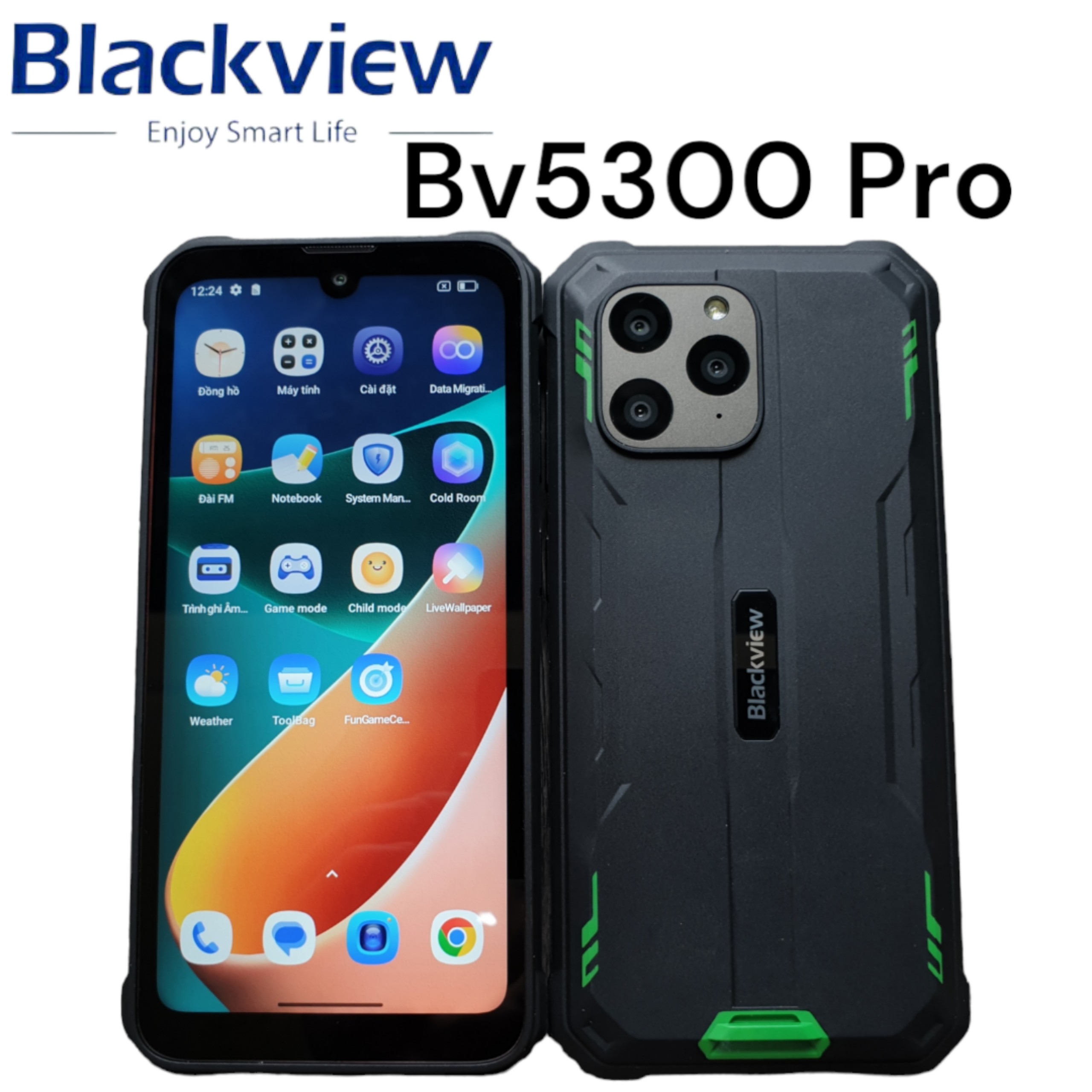 Blackview BV5300 Pro ram 8GB ( 4+4 ) , ROM 64GB | pin 6580 mAh . sạc ngược , siêu bền