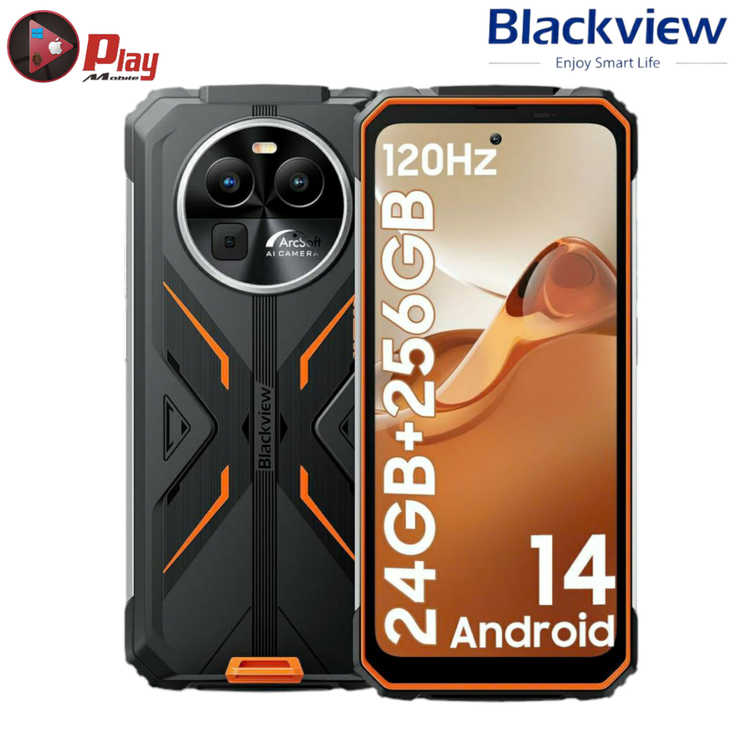 Blackview BV8100 chống nước,chống va đập,màn hình 6.5 Inch ,2.4K FHD+ 120Hz,Ram 24GB(8 + 16),Rom 256GB