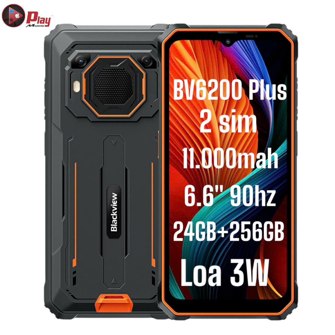Blackview BV6200 Plus 24G+256GB Mới Fullbox , Loa to 3W , Pin 11.000mAh Siêu bền chỉ chống Va đập