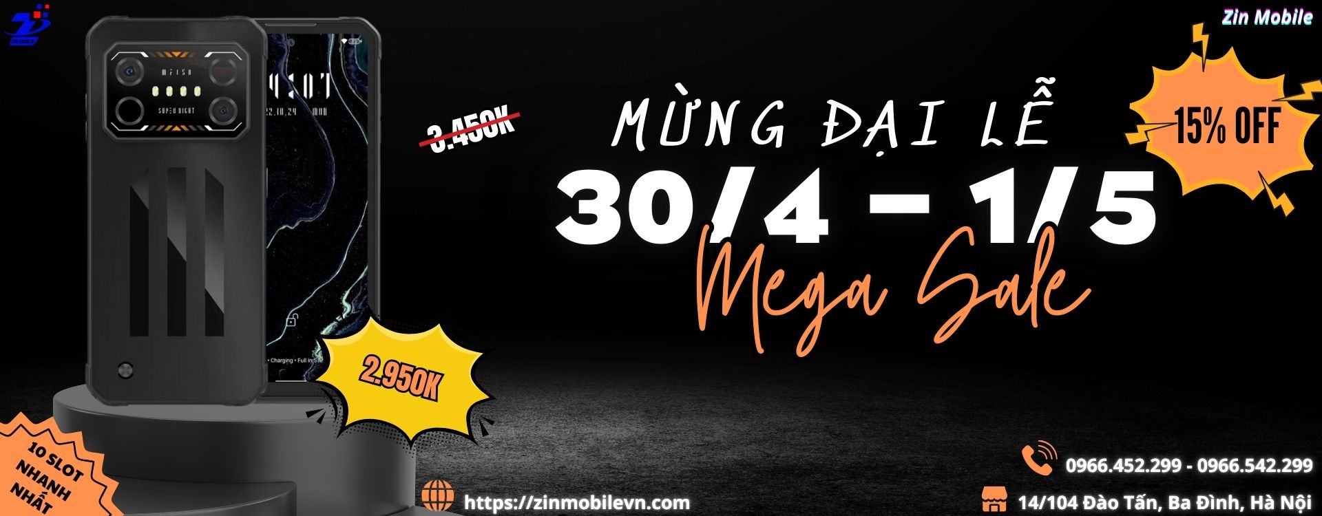 SALE 10 SLOT NHANH NHẤT IIIF150 B1 CHÀO ĐÓN 30/4 - 1/5