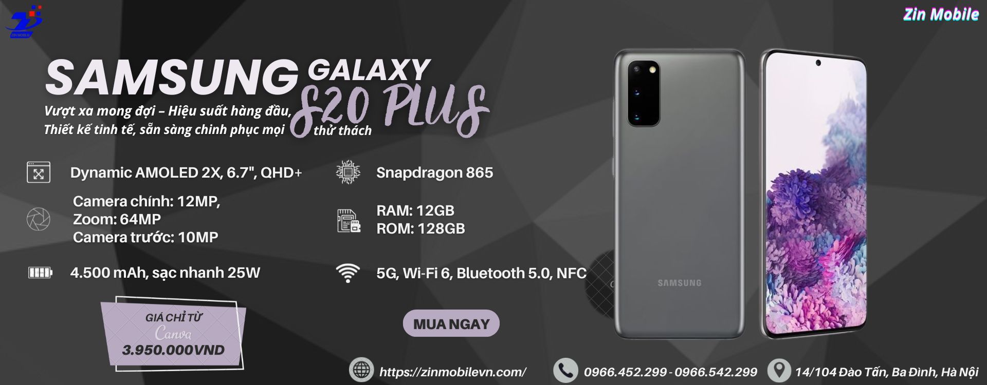 SALE SỐC – SAMSUNG GALAXY S20 PLUS GIÁ HỦY DIỆT, MUA NGAY!