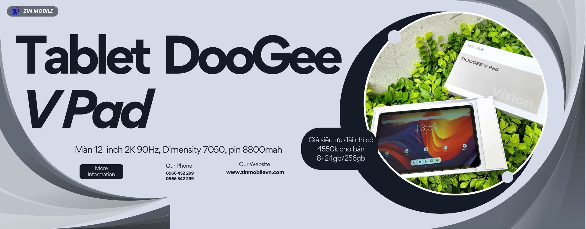 TABLET DOOGEE V PAD - NGON BỔ RẺ