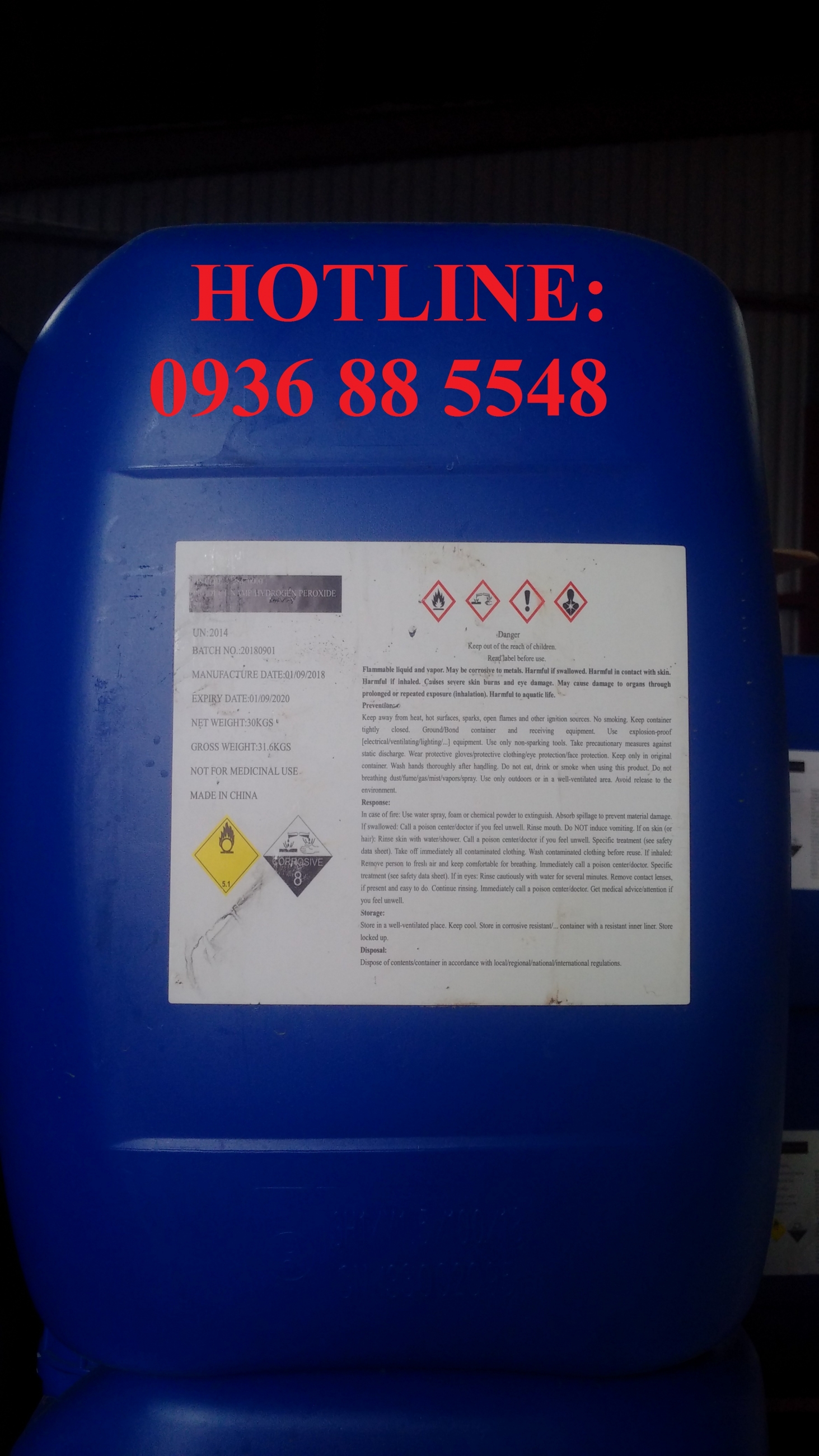 Hydro peroxid H2O2 Trung Quốc