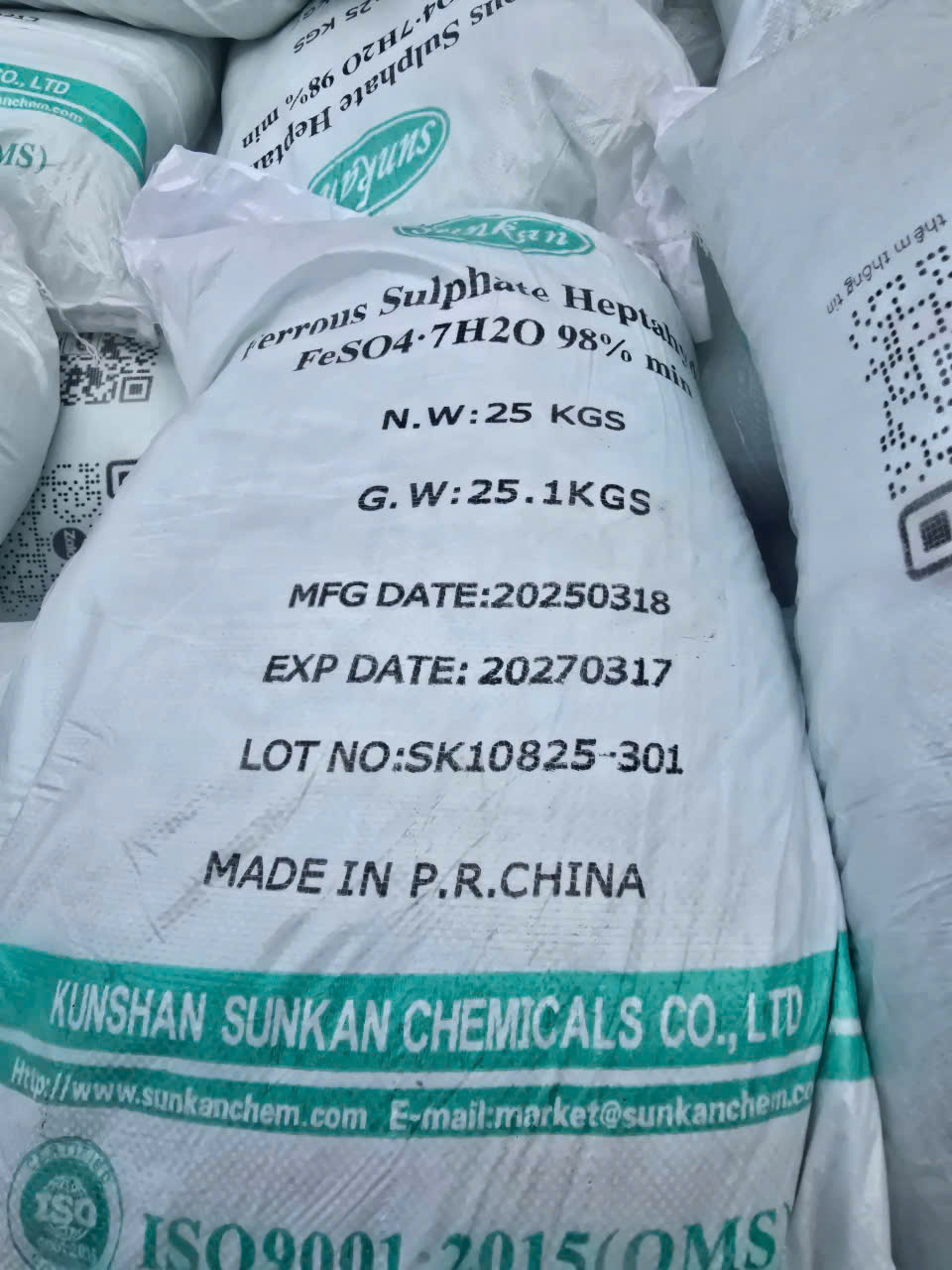 Sắt SunPhat – FeSO4 – Sắt Sulfate.