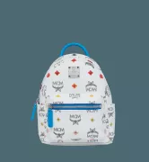 Balo MCM 20 Cm - Stark Bebe Boo Backpack in Skyoptic Stud Visetos - Skyoptic Diamond White