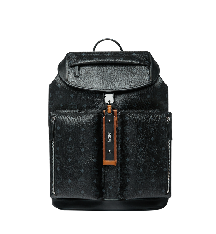 Balo MCM KREUZBERG BACKPACK IN VISETOS - BLACK