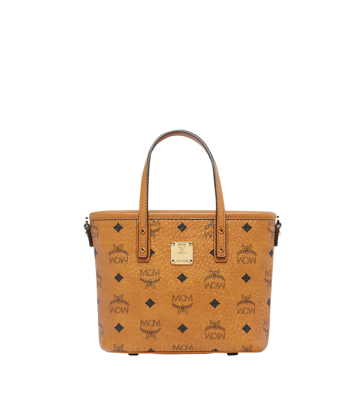 TÚI MCM MINI ANYA TOP ZIP SHOPPER - COGNAC