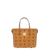 TÚI MCM MINI ANYA TOP ZIP SHOPPER - COGNAC