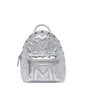 Balo MCM 20 Cm - Stark Bebe Boo Backpack in Quilted Studs - Berlin Silver