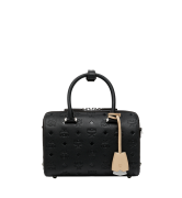 Túi MCM Essential Boston in Monogram Leather - Black