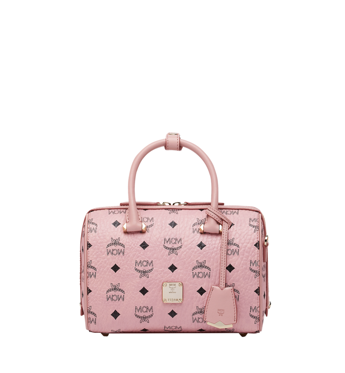 Túi MCM Essential Boston in Visetos - Soft Pink