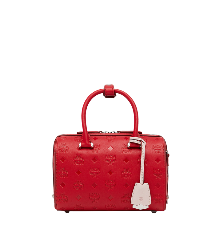 Túi MCM Essential Boston in Monogram Leather - Viva Red