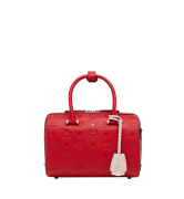 Túi MCM Essential Boston in Monogram Leather - Viva Red