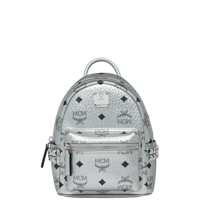 Balo MCM 20 Cm - Stark Bebe Boo Backpack in Visetos - Berlin Silver