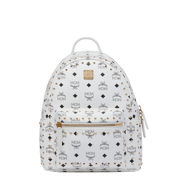 Balo MCM Stark Outline Stud Backpack - White - 32cm