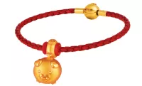 CHOW TAI FOOK JAMMY PIG PURE GOLD LUCKY CHARM