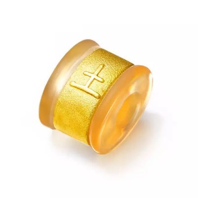 CHOW TAI FOOK 5 BASIC ELEMENTS PURE GOLD LUCKY CHARM - EARTH