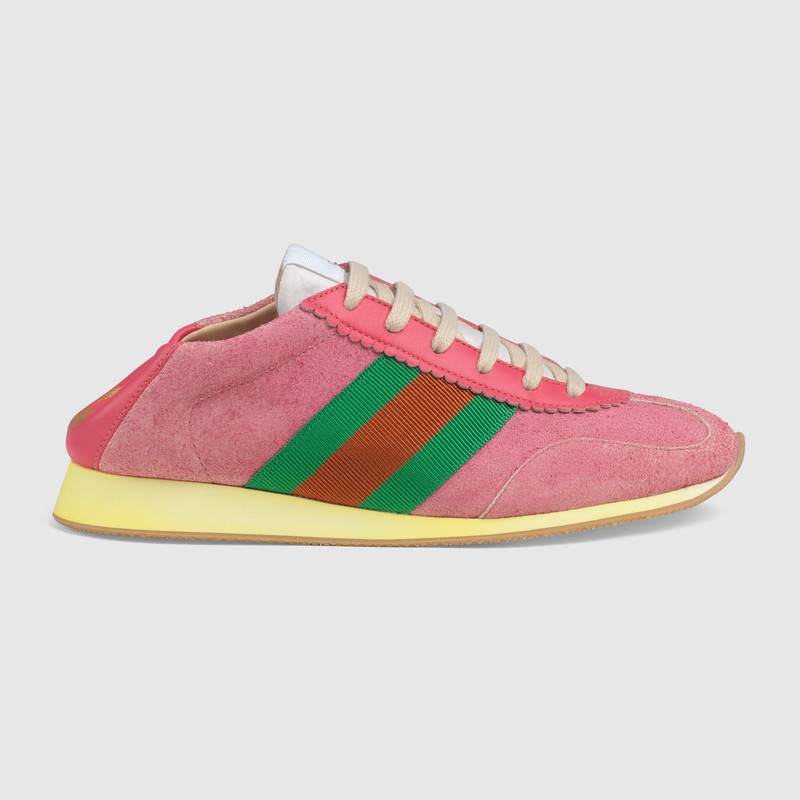 Suede sneaker with Web_2