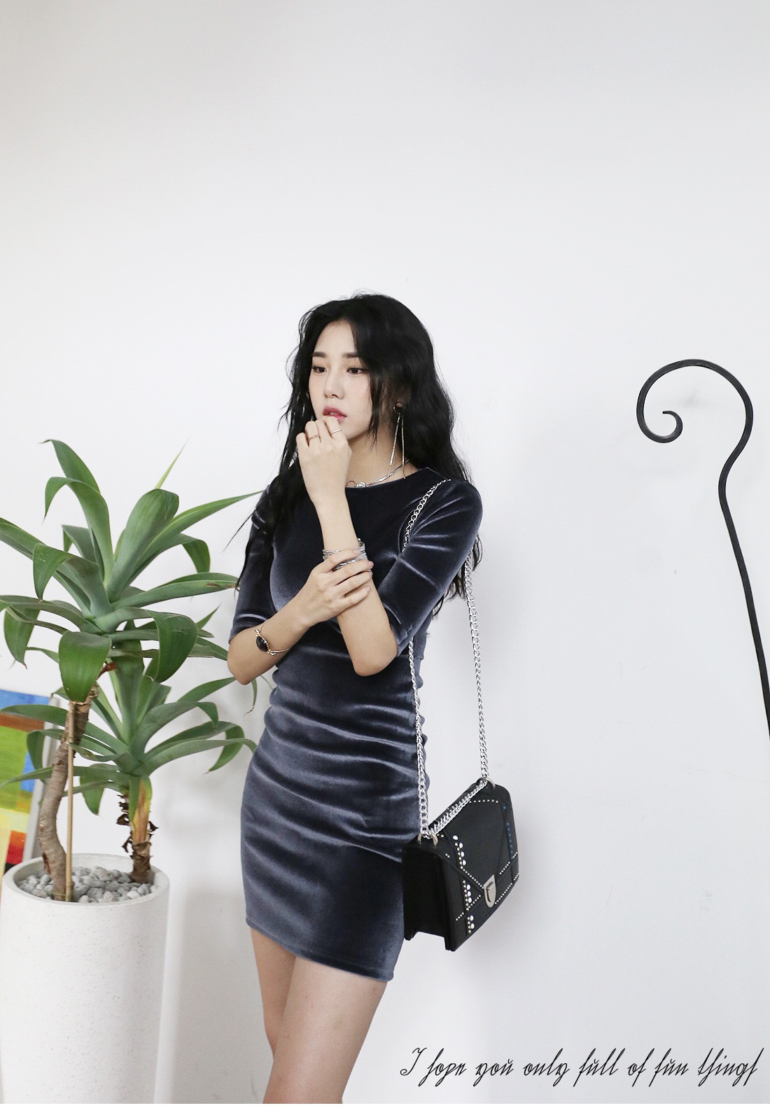 velvet short dress-2
