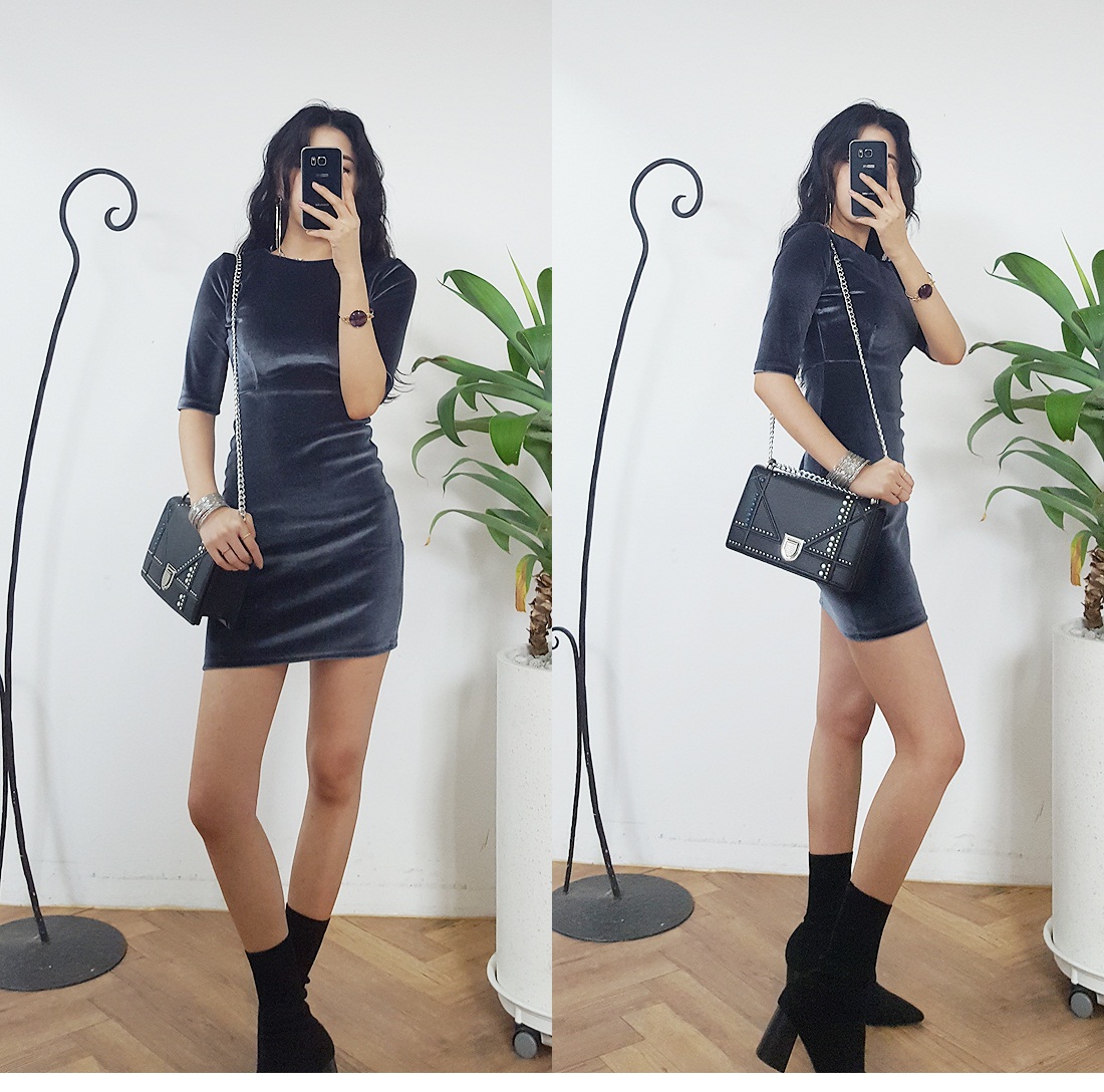 velvet short dress-3